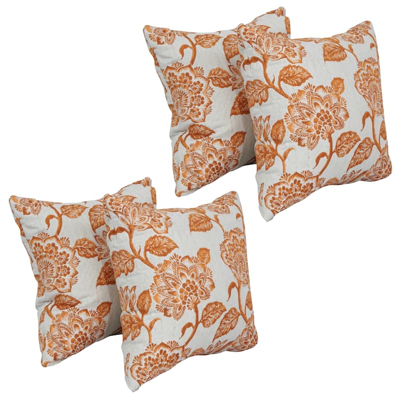 Blazing Needles 17-inch Square Throw Pillows (Set of 4) - Vivier Bitter