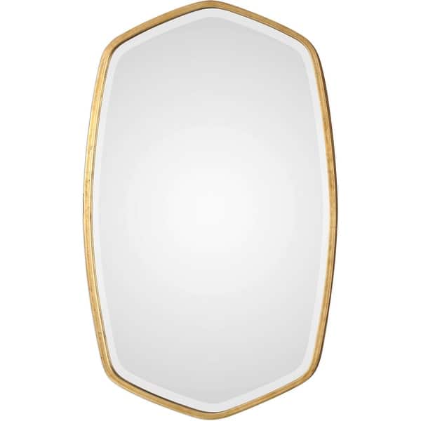 slide 2 of 5, Uttermost Duronia 36" X 22" Contemporary Gold Vanity Bath Wall Mirror Gold