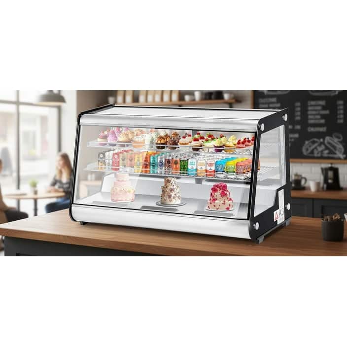 8.1Cu.Ft Refrigerated Display, with LED Lighting - Black