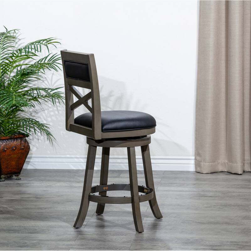 30" Bar Height X-Back Swivel Stool
