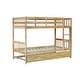 preview thumbnail 6 of 30, Rubber Wood Bunk Bed with Trundle,Convertible into 2 Twin Size Beds,Twin Over Twin Size