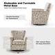 preview thumbnail 23 of 53, HULALA HOME Georg Transitional Floral Fabric Swivel Rocker Chair with Removable Backrest and Rolled Armrest Set of 2