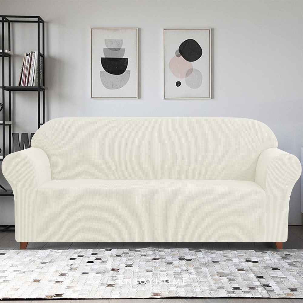 Latitude Run® Reversible Comfort Non-Slip Oversize Box Cushion Sofa  Slipcover & Reviews