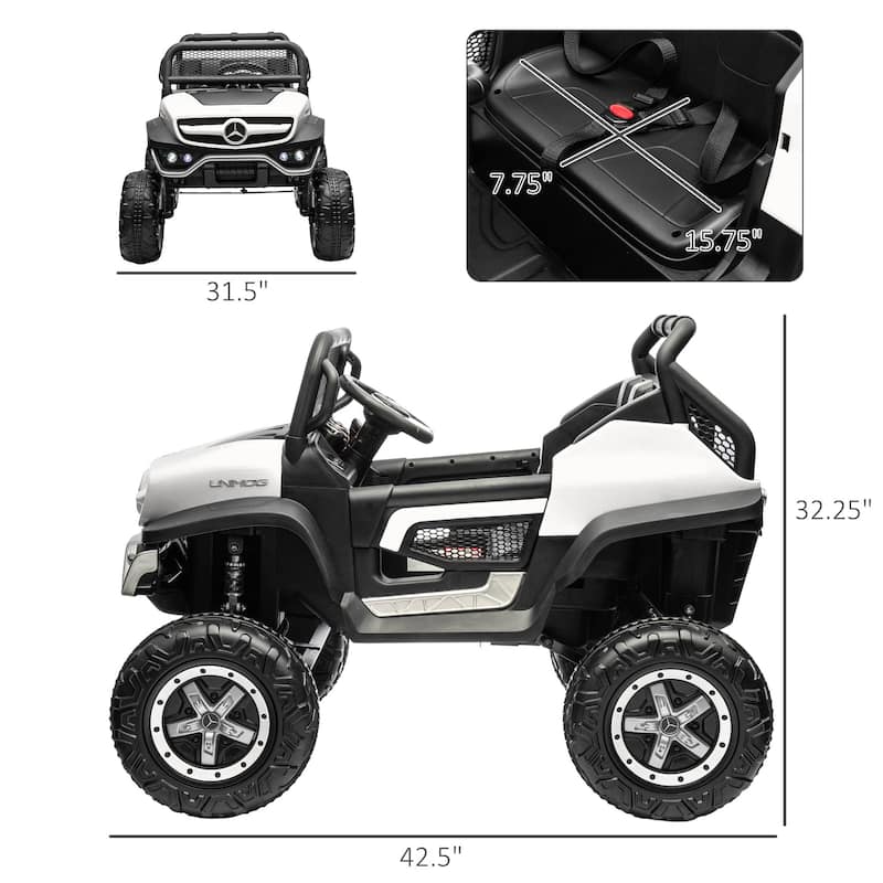 Aosom 12V Battery Powered Licensed Mercedes-Benz Ride on Truck