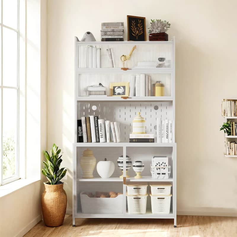 73" Tall 6-Shelf Metal Pantry Cabinet