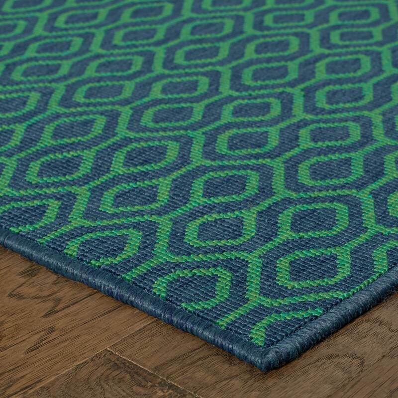 Style Haven Martinique Geometric Lattice Indoor Outdoor Area Rug