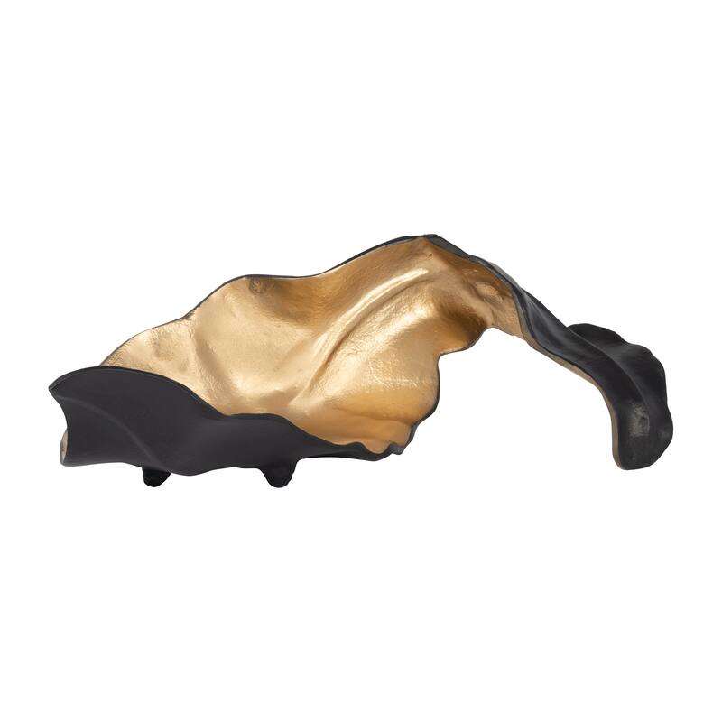 Metal Sculpture Abstract Glam Design and Textured Organic Silhouette