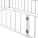 preview thumbnail 10 of 9, White Twin Size Metal Floor Bed Frame with Fence & Door