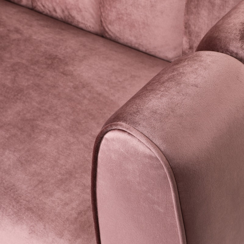 Blush Velvet 3-Seater Sofa