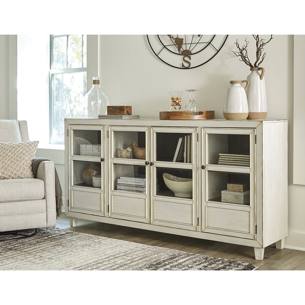 Deanford antique hotsell white accent cabinet