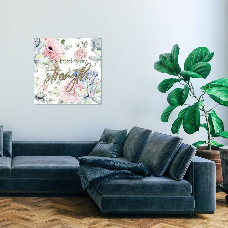 Wynwood Studio Canvas Floral and Botanical The Lord is White and Farmhouse Wall Art Canvas Print - 30 x 30