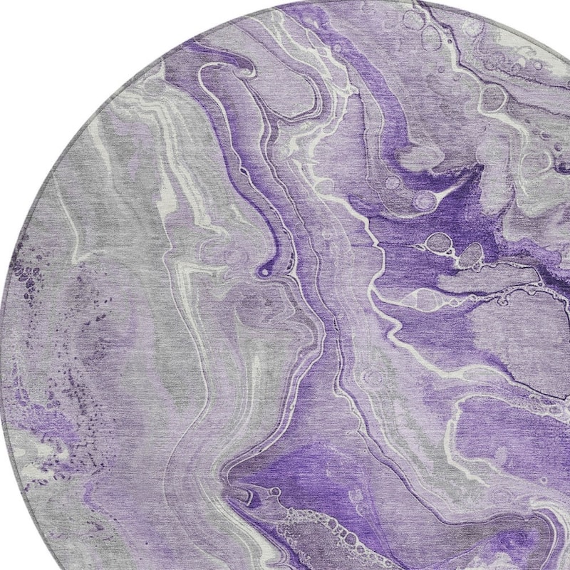 HomeRoots Abstract Modern Rectangle Outdoor Rug