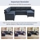 preview thumbnail 21 of 29, U-Shaped Convertible Sectional Sofa Bed with Storage Chaise by Harper&Bright Designs