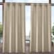 ATI Home Indoor/Outdoor Solid Cabana Grommet Top Curtain Panel Pair - 54x84 - Natural