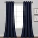 preview thumbnail 2 of 30, Lush Decor Faux Linen Grommet Window Curtain Panel Pair - 84" x 52"
