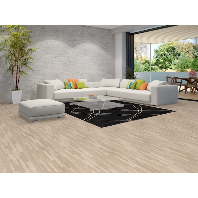 Vegetable Dye Contemporary Moroccan Wool Area Rug Hand-knotted Carpet - 7'10" x 9'8"