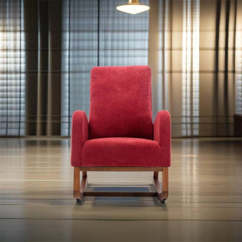 Living Room Comfortable Rocking Chair - Red