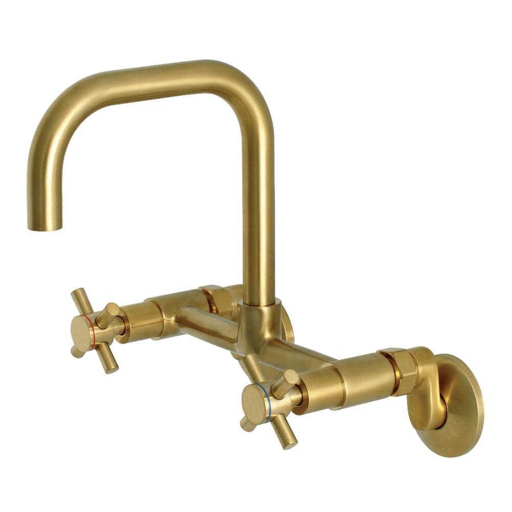 Kingston Brass Concord 8 in. Adjustable Center Wall Mount Kitchen Faucet