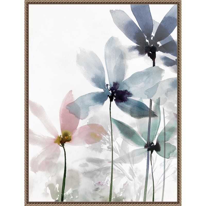Whimsical Blossoms No. 2 by Aria K (23 x 30 in.), Framed Canvas Wall Art Print