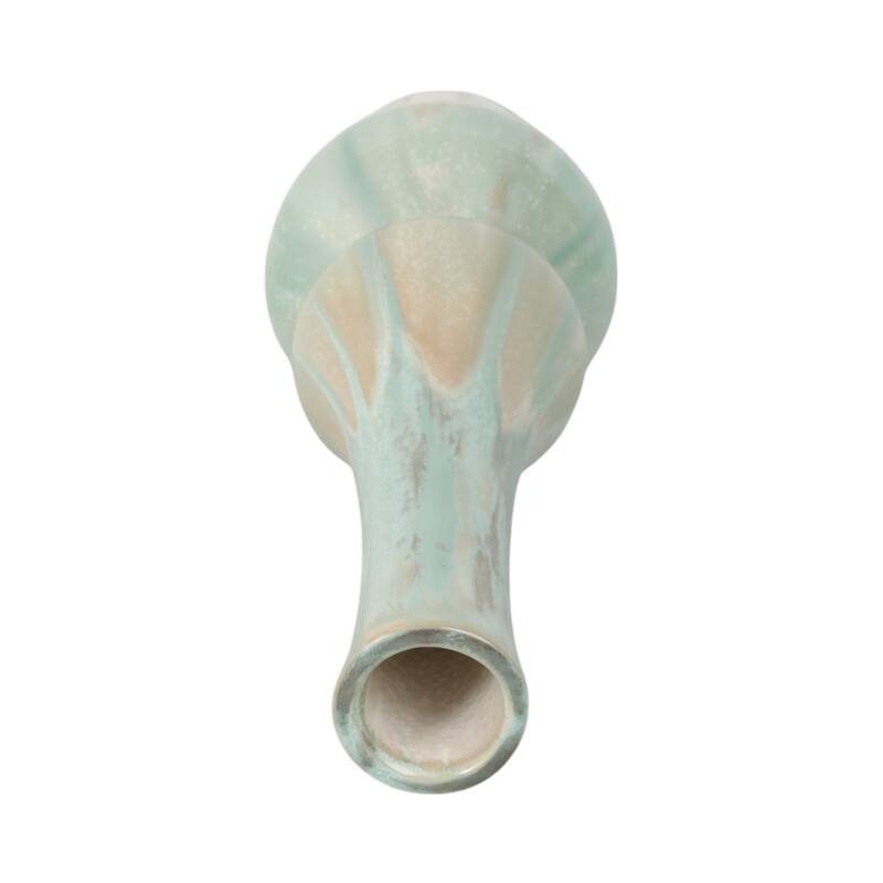 Stoneware Ceramic Vase Tall Sculptural Silhouette Glazed Finish Modern