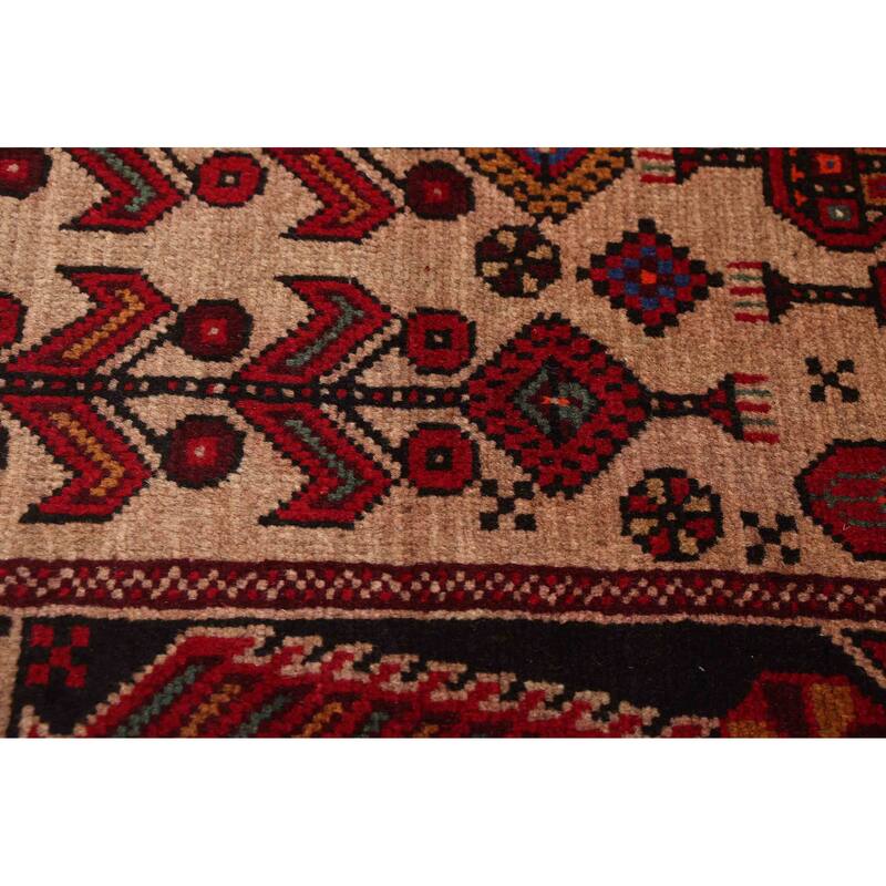 ECARPETGALLERY Hand-knotted Baluch Tan Wool Rug - 3'5 x 5'11