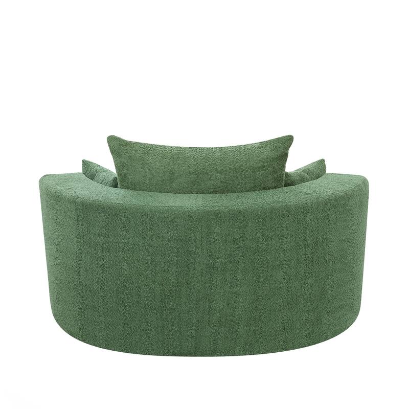 360° Swivel Chair Accent Barrel Chair Swivel Round Sofa Chair with 3 Removable Pillows for Living Room, Bedroom
