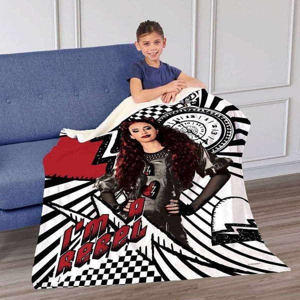 DESCENDANT TAPIS BLANKET ディセンダント ブランケット Disney Descendants 4 Silk Touch Sherpa Throw Blanket - Bed Bath