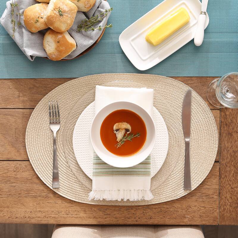 Oval Pp Woven Placemat (Set of 6) - Oval, 12x18"