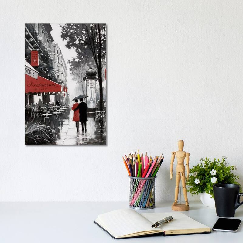 iCanvas "Rainy Paris II" by E.A. Orme Canvas Print - 12x8x0.75