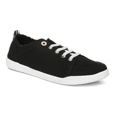 Vionic Womens Beach Pismo Canvas Sneakers Black 10011625001 EcoFriendly Vegan