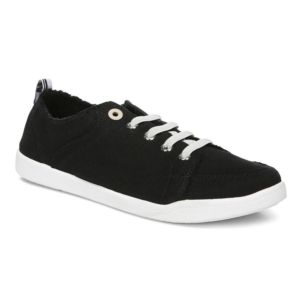 Vionic Womens Beach Pismo Canvas Sneakers Black 10011625001 EcoFriendly Vegan