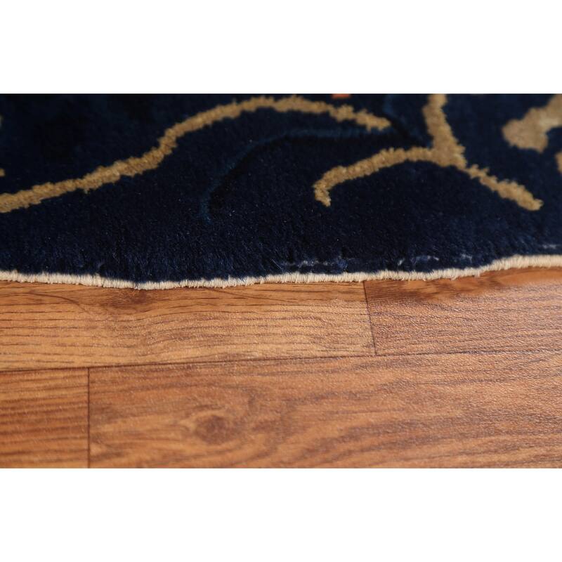 Antique Vegetable Dye Art Deco Chinese Oriental Wool Rug Hand-knotted - 3'1" x 5'9"