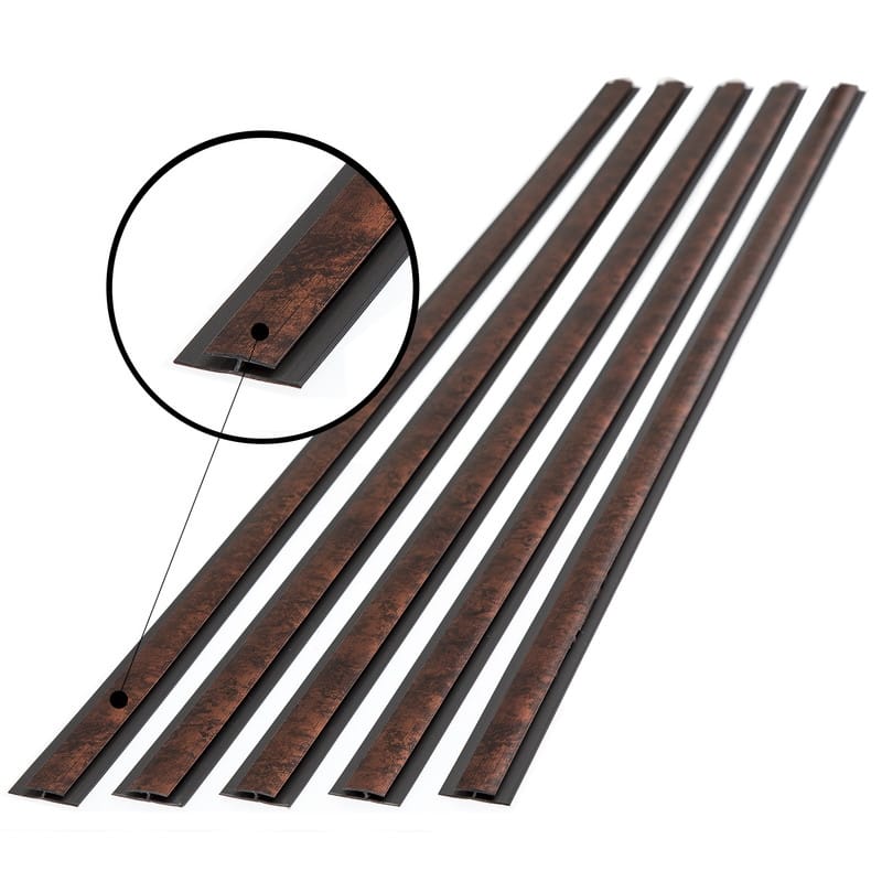 FASÄDE 47 in. Decorative Vinyl Divider Trim Moonstone Copper (5 Pack) - 5 Pack