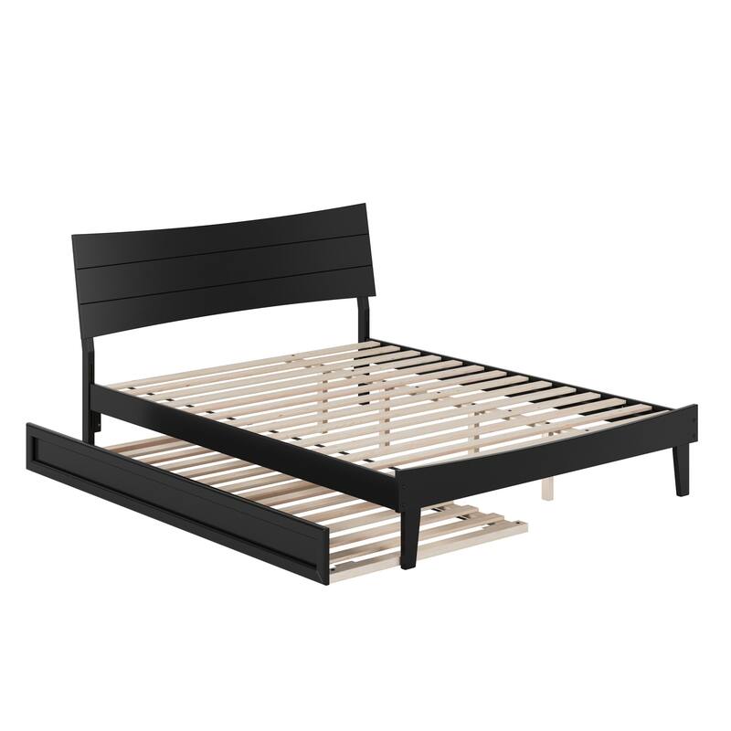 Phoenix Wood Platform Bed with Trundle