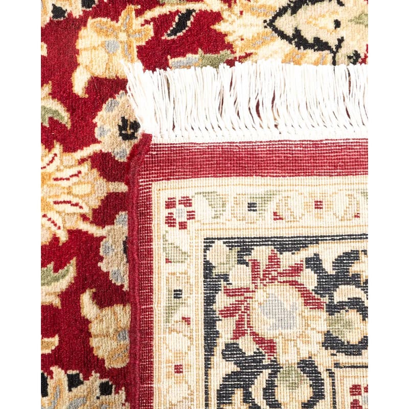 Overton Hand Knotted Wool Vintage Inspired Traditional Mogul Red Area Rug - 3 x 5