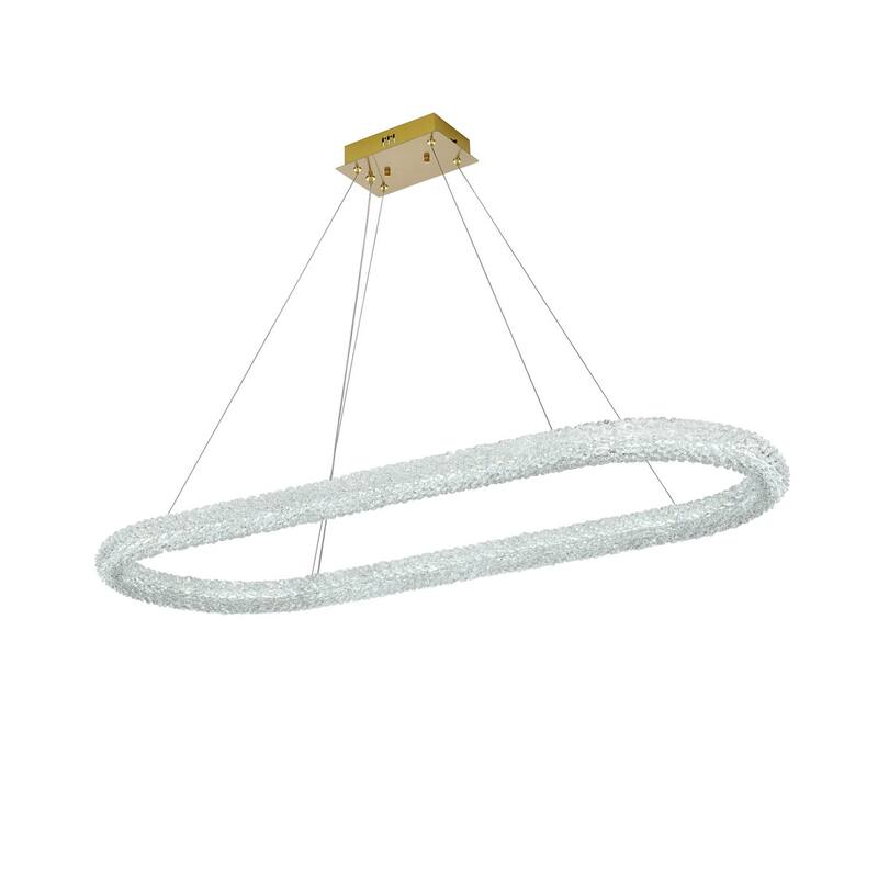 Elegant Lighting 3800D50L1 Bowen 51" Wide LED Crystal Ring Chandelier