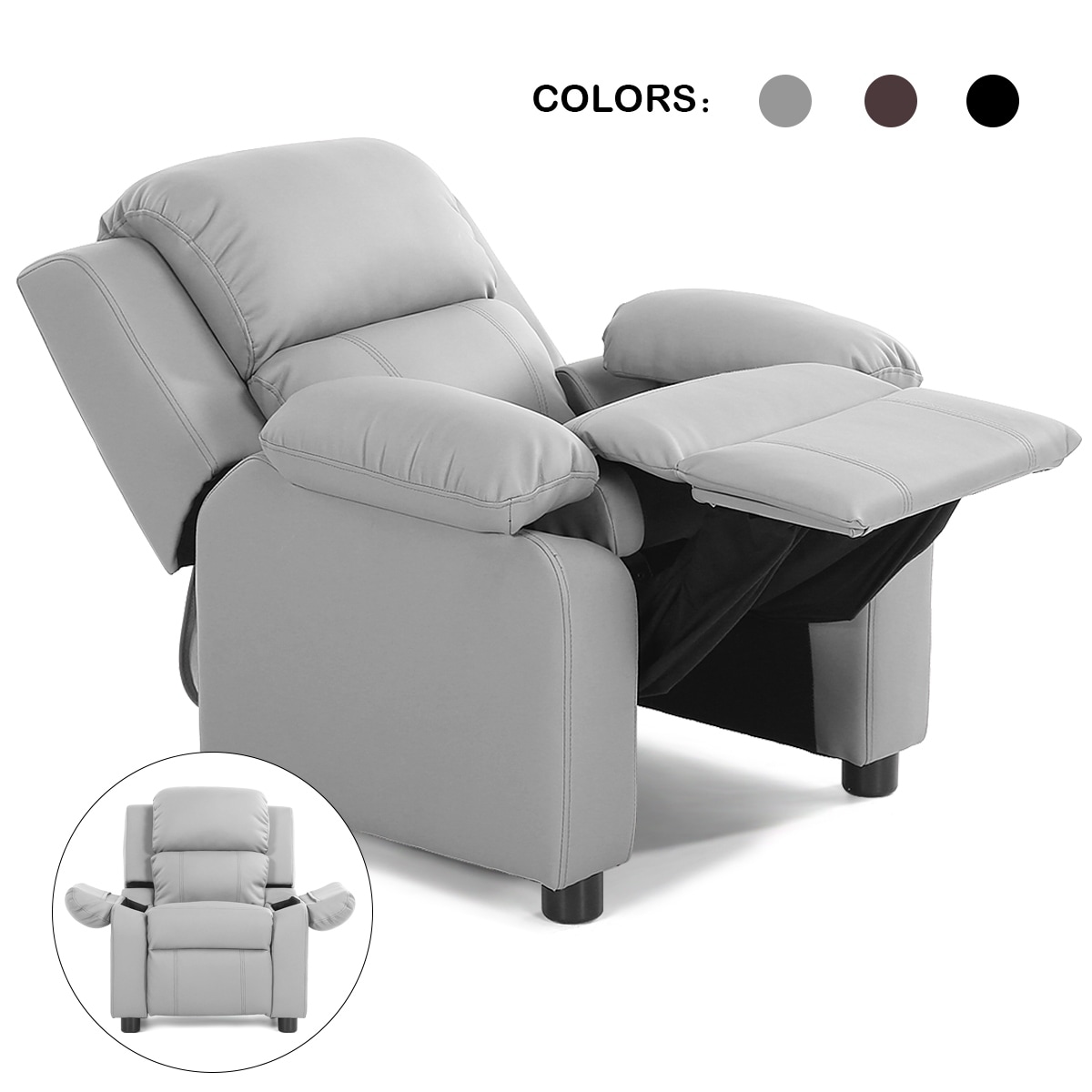 Kids grey 2024 recliner