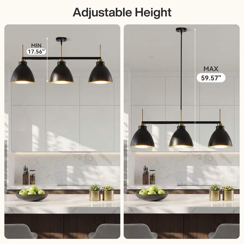3 - Light Kitchen Island Pendant
