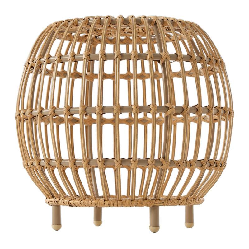 Bohemian Faux Rattan Round Coffee Table