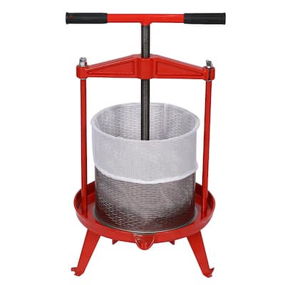 3.69-Gallon Red Stainless Steel Fruit Wine Apple Press Wine Making Instrument