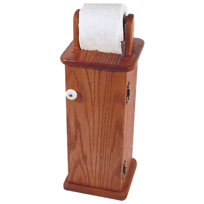 Oak Toilet Paper Cabinet - Michael's Cherry Stain