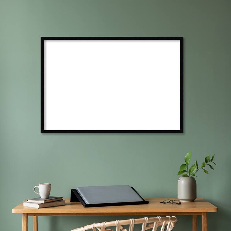 Amanti Art Svelte Clay Grey Framed Dry Erase Magnetic Board