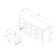 preview thumbnail 27 of 25, South Shore Gravity 6-Drawer Double Dresser