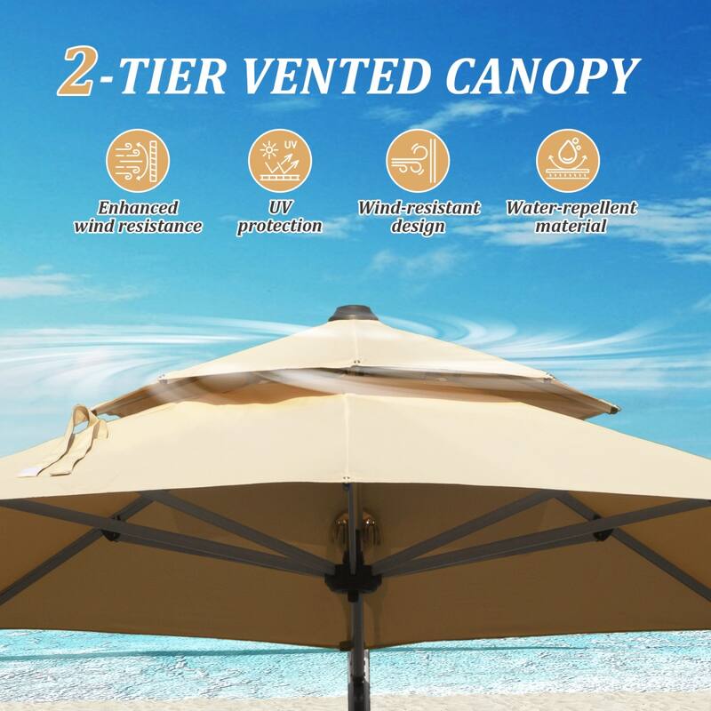 9.6 ft. x 9.6 ft. in. Round Cantilever Umbrella with Center Pole