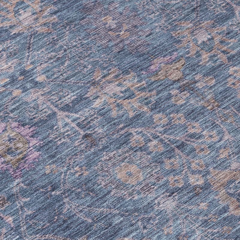 Machine Washable Indoor/ Outdoor Vintage Traditional Chantille Rug