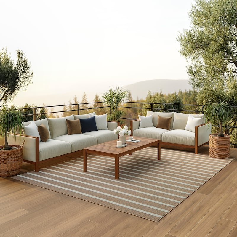 Nourison Positano Indoor/Outdoor Striped Area Rug