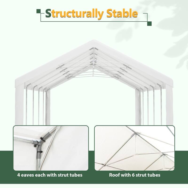 16x32FT Party Tent Canopy with Removable Walls for Weddings, BBQs and Outdoor Events - 388.78"L x 191.9"W x 133.15"H
