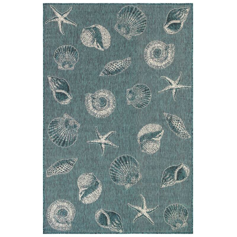 Liora Manne Carmel Shells Casual Indoor/ Outdoor Flat Area Rug