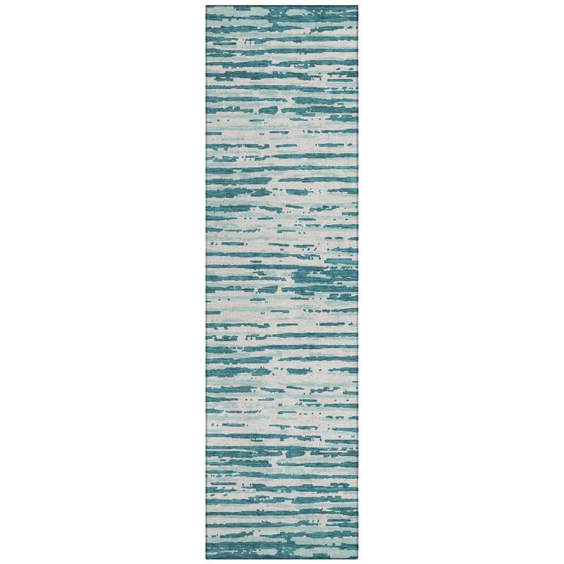 Machine Washable Indoor/ Outdoor Ombre Chantille Abstract Rug