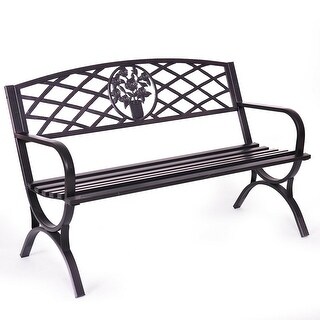 Shop Costway 50 Patio Garden Bench Park Yard Outdoor Furniture